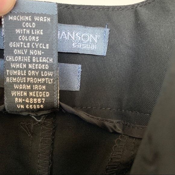 Hillard & Hanson Casual Black Crop Pants Sz 12 NWT - Picture 4 of 6